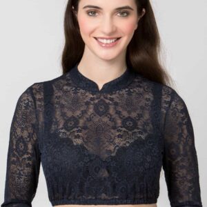 Dirndlbluse Celine (dunkelblau