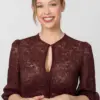 Dirndlbluse Rachel (bordeaux