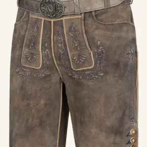 Lederhose Karim mit Gürtel – Bild 3