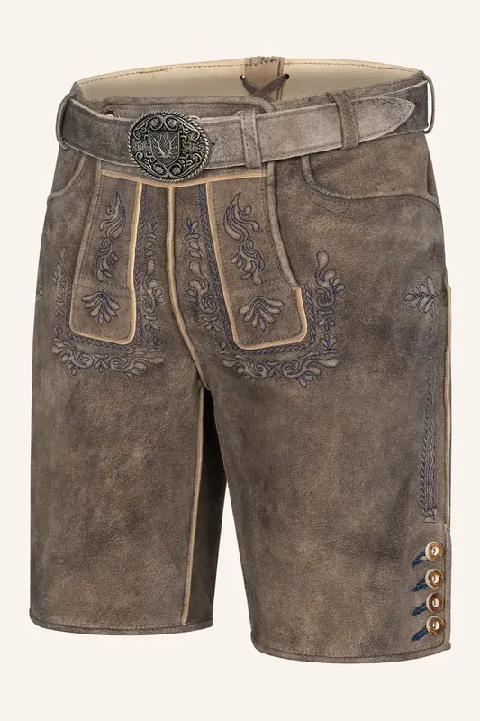 Lederhose Karim mit Gürtel – Bild 3