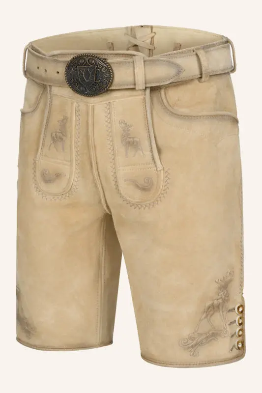 Lederhose Thaddeus mit Gürtel – Bild 3