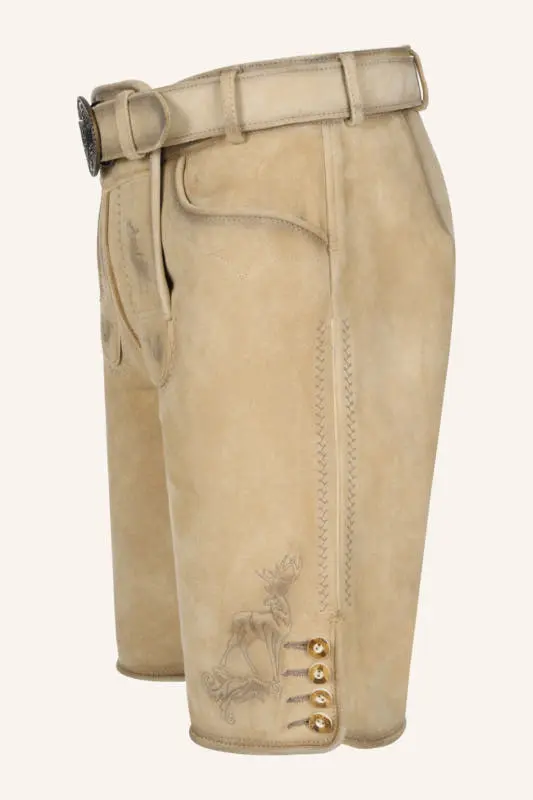 Lederhose Thaddeus mit Gürtel – Bild 4