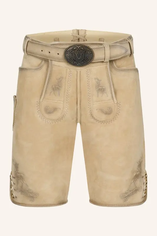 Lederhose Thaddeus mit Gürtel