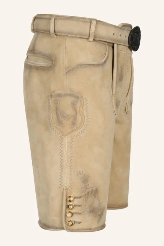 Lederhose Thaddeus mit Gürtel – Bild 2