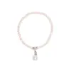 Kristallarmband mit Perlen-Anhänger verschiedenfarbig 008466 ~ rosa