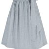 Dirndlschürze dezent geblümt (70 cm) ~ XL ~ hellblau