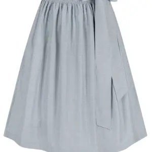 Dirndlschürze dezent geblümt (70 cm) ~ XL ~ hellblau