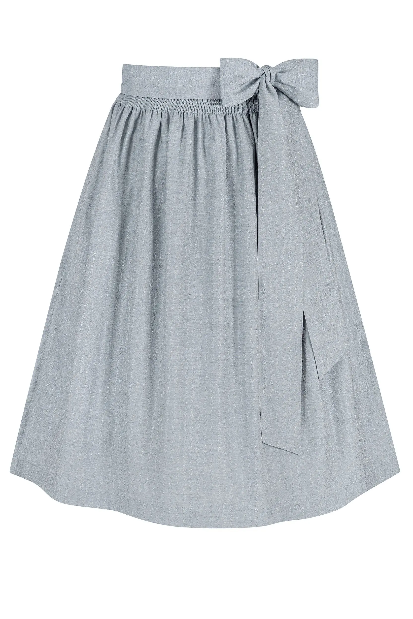 Dirndlschürze dezent geblümt (70 cm) ~ XL ~ hellblau
