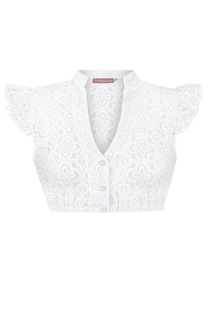 Dirndlbluse FRANZI ~ 30 ~ weiß