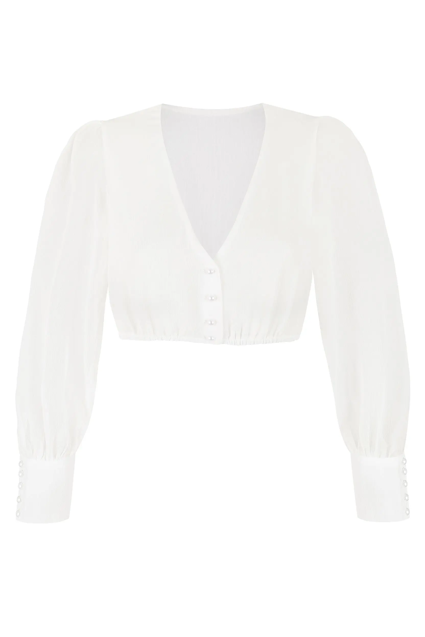 Dirndlbluse DAISY ~ 34 ~ weiß