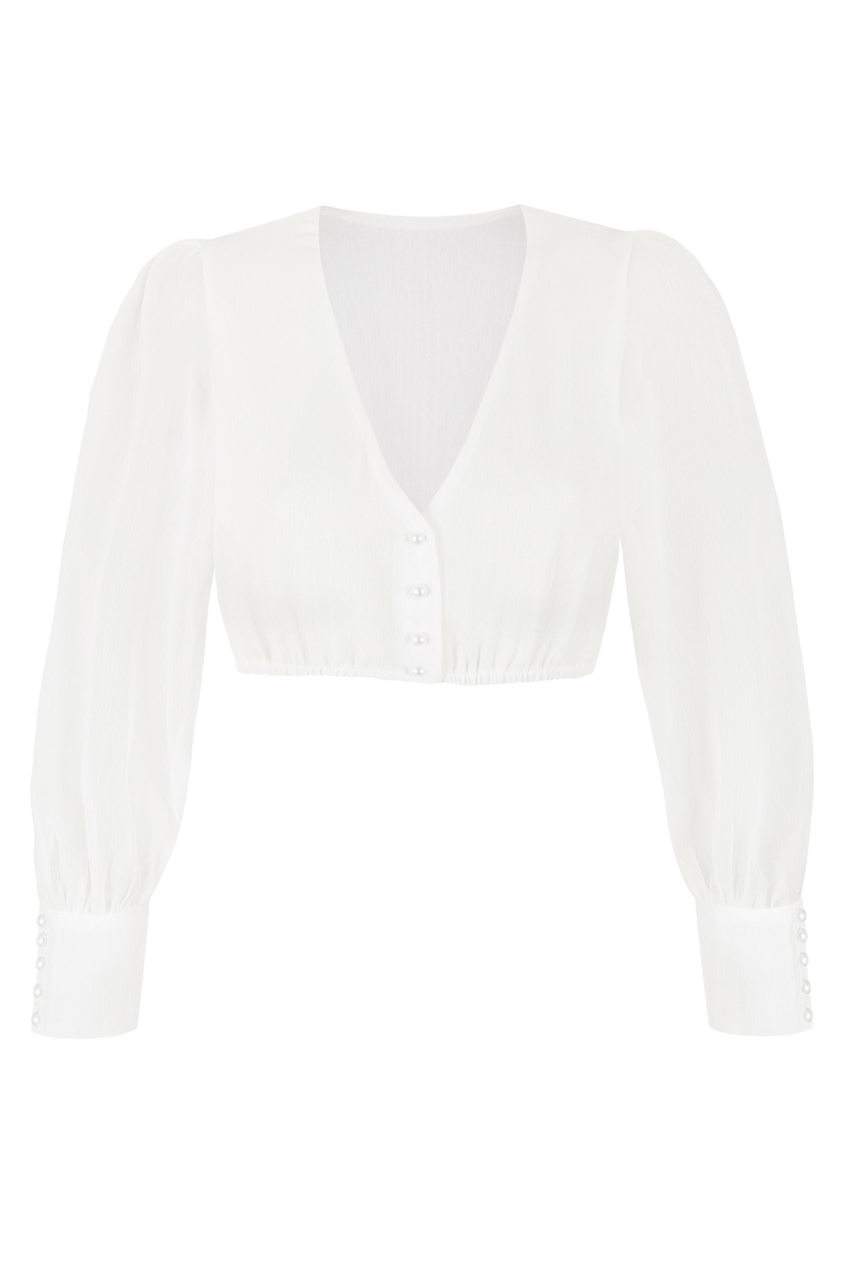 Dirndlbluse DAISY ~ 32 ~ weiß
