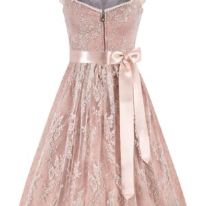 Midi Dirndl 70 cm altrosa creme Astrid 015867 ~ 36