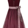 Dirndl ISABELL (65 cm) ~ dunkelrot ~ 30