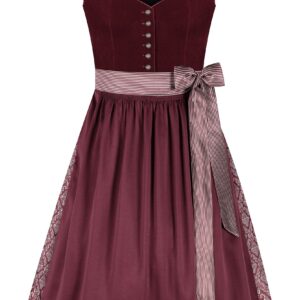 Dirndl ISABELL (65 cm) ~ dunkelrot ~ 30