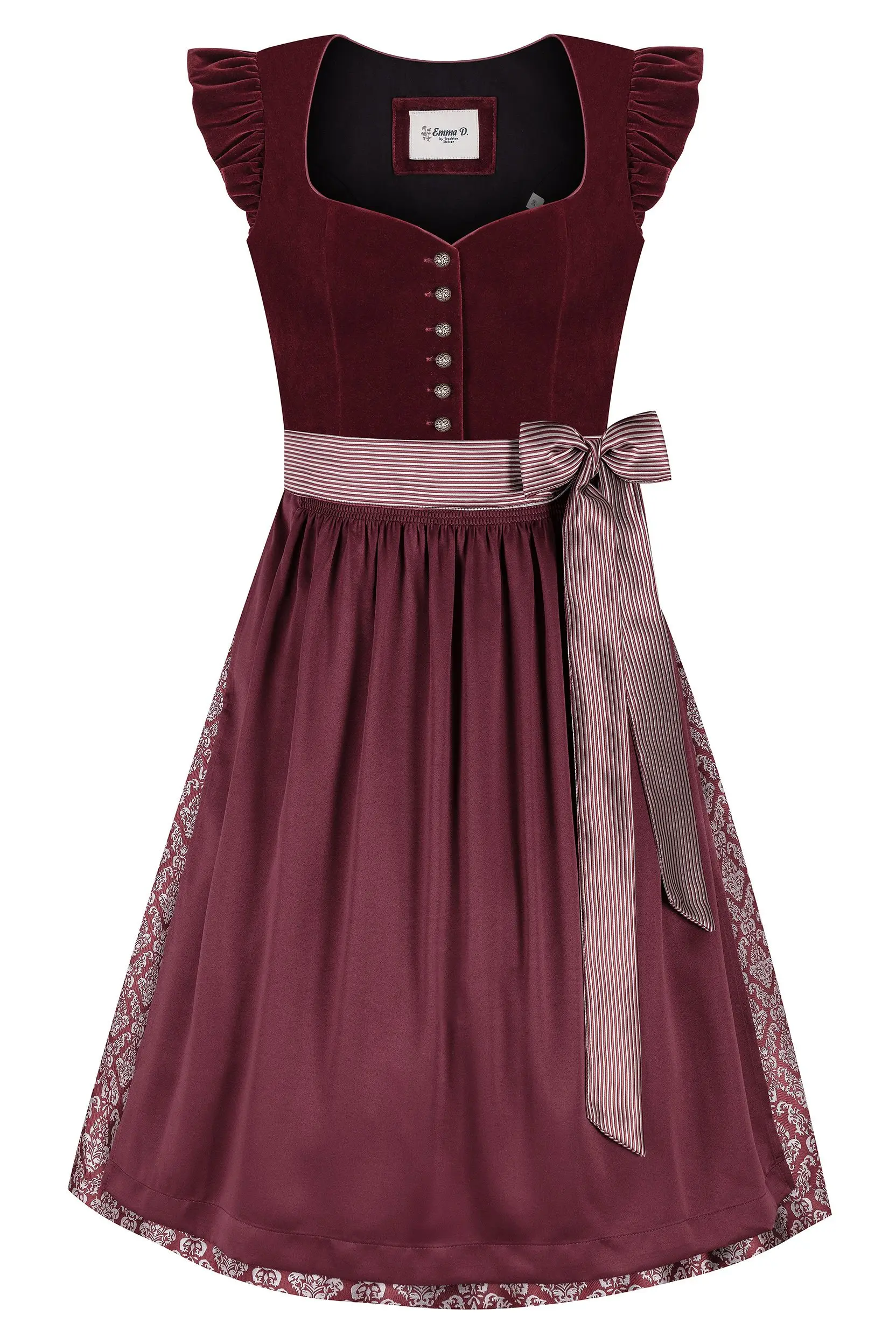 Dirndl ISABELL (65 cm) ~ 30 ~ dunkelrot