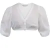 Dirndlbluse KÜHBACH ~ 40 ~ weiß