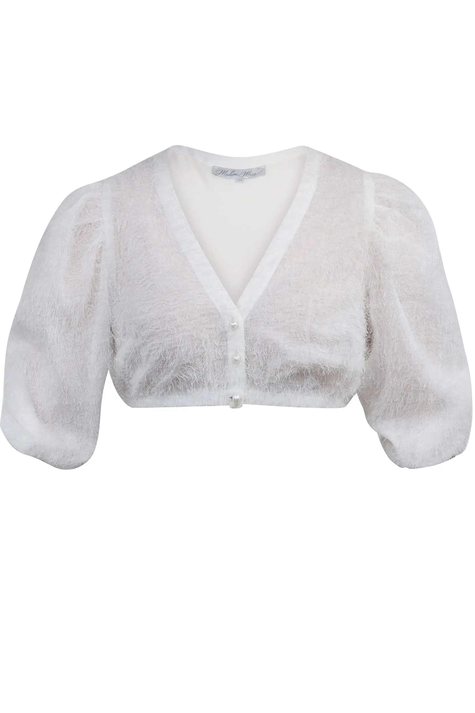 Dirndlbluse KÜHBACH ~ 34 ~ weiß