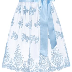 Dirndlschürze ELISA (65 cm) ~ hellblau ~ S