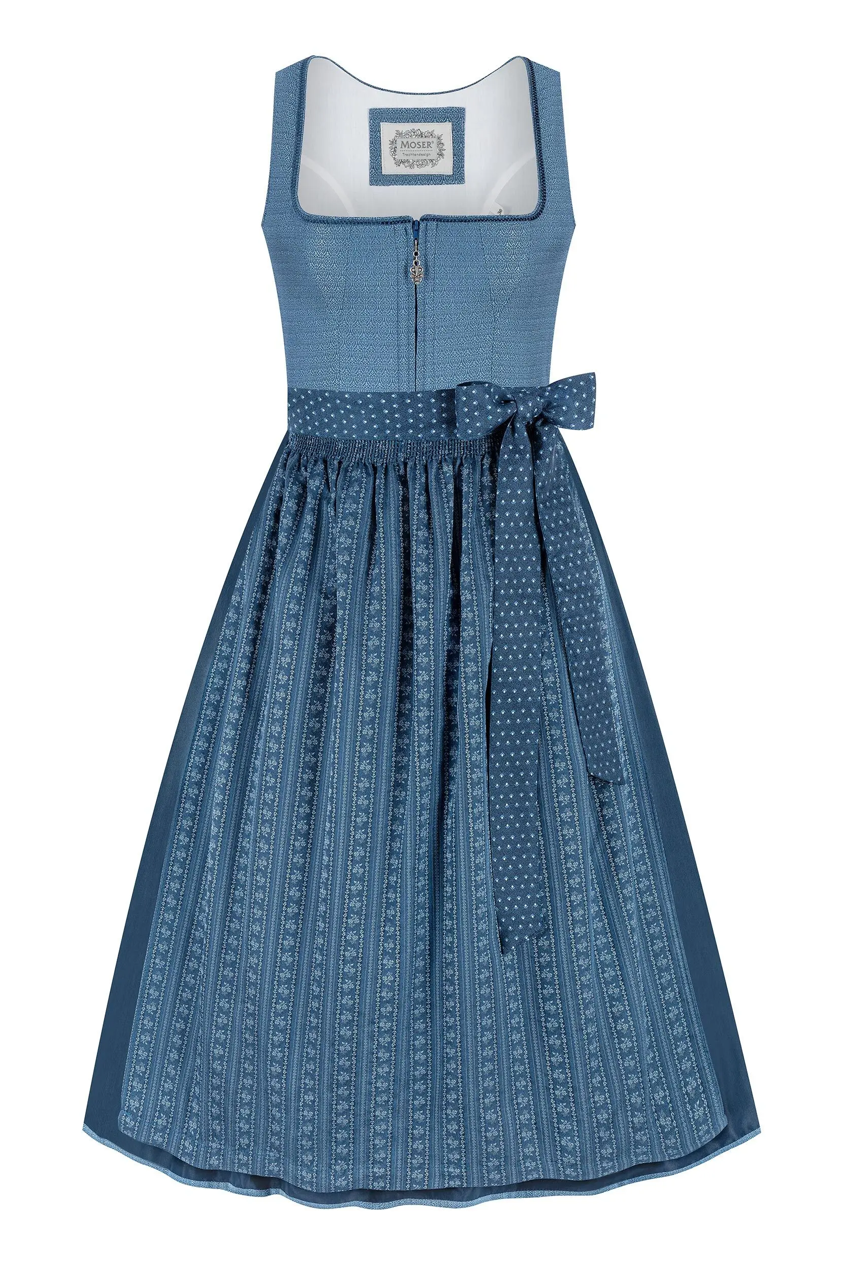 Dirndl DANIELA (80 cm) ~ 40 ~ blaugrau