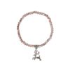 Kristallarmband mit Hirsch-Anhänger verschiedenfarbig 008464 ~ taupe