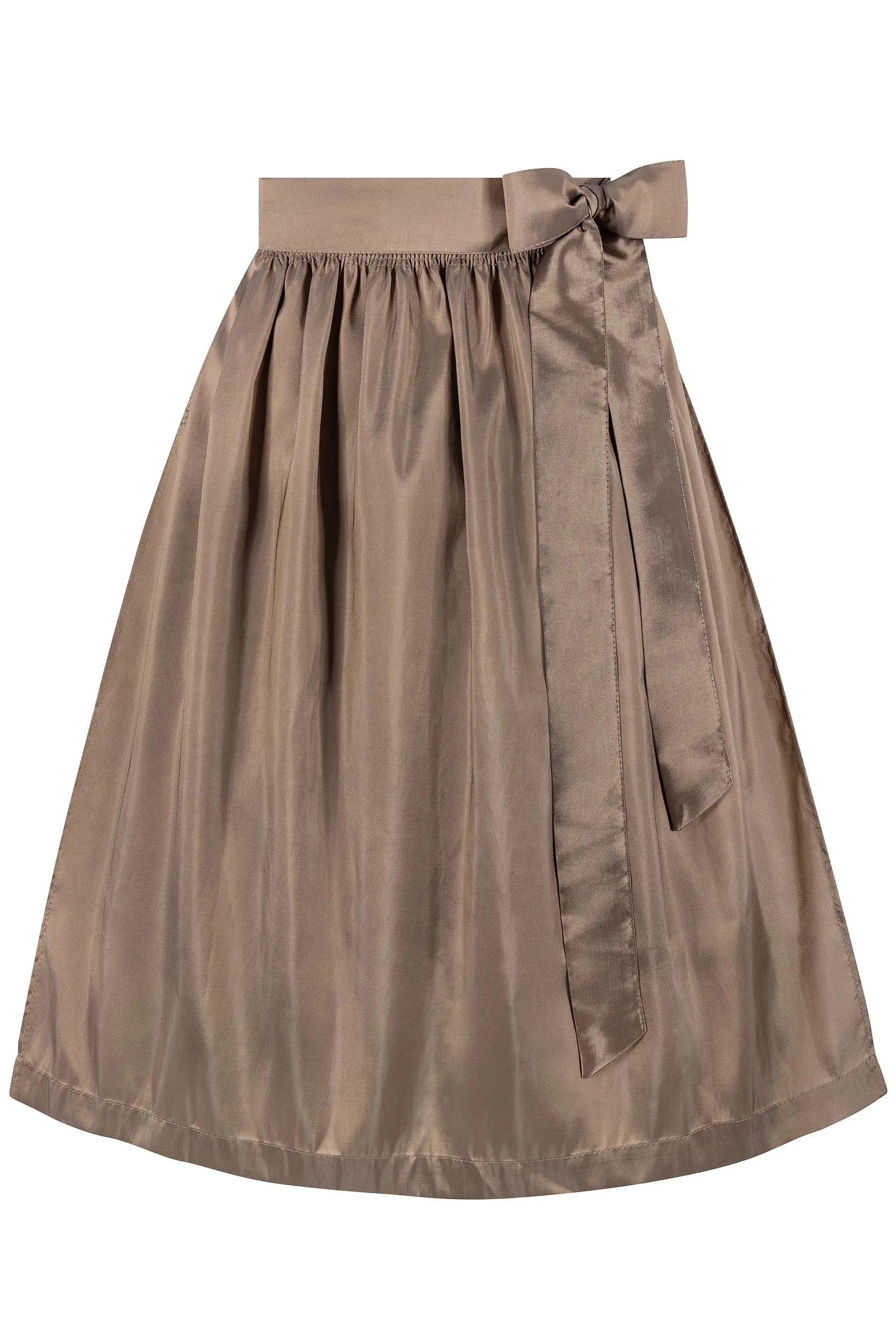 Dirndlschürze TAFT (70 cm) ~ taupe ~ XL