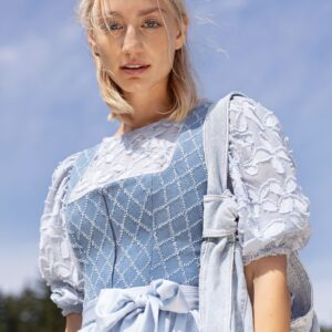 Dirndlbluse KARLSTEIN ~ 46 ~ hellblau