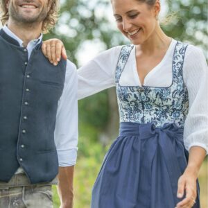 Dirndl STEINFELD (70 cm) marine ~ 38 ~ dunkelblau