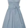 Dirndl LANGDORF (65 cm) ~ 38 ~ blau