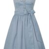 Dirndl LANGDORF (65 cm) ~ 38 ~ blau