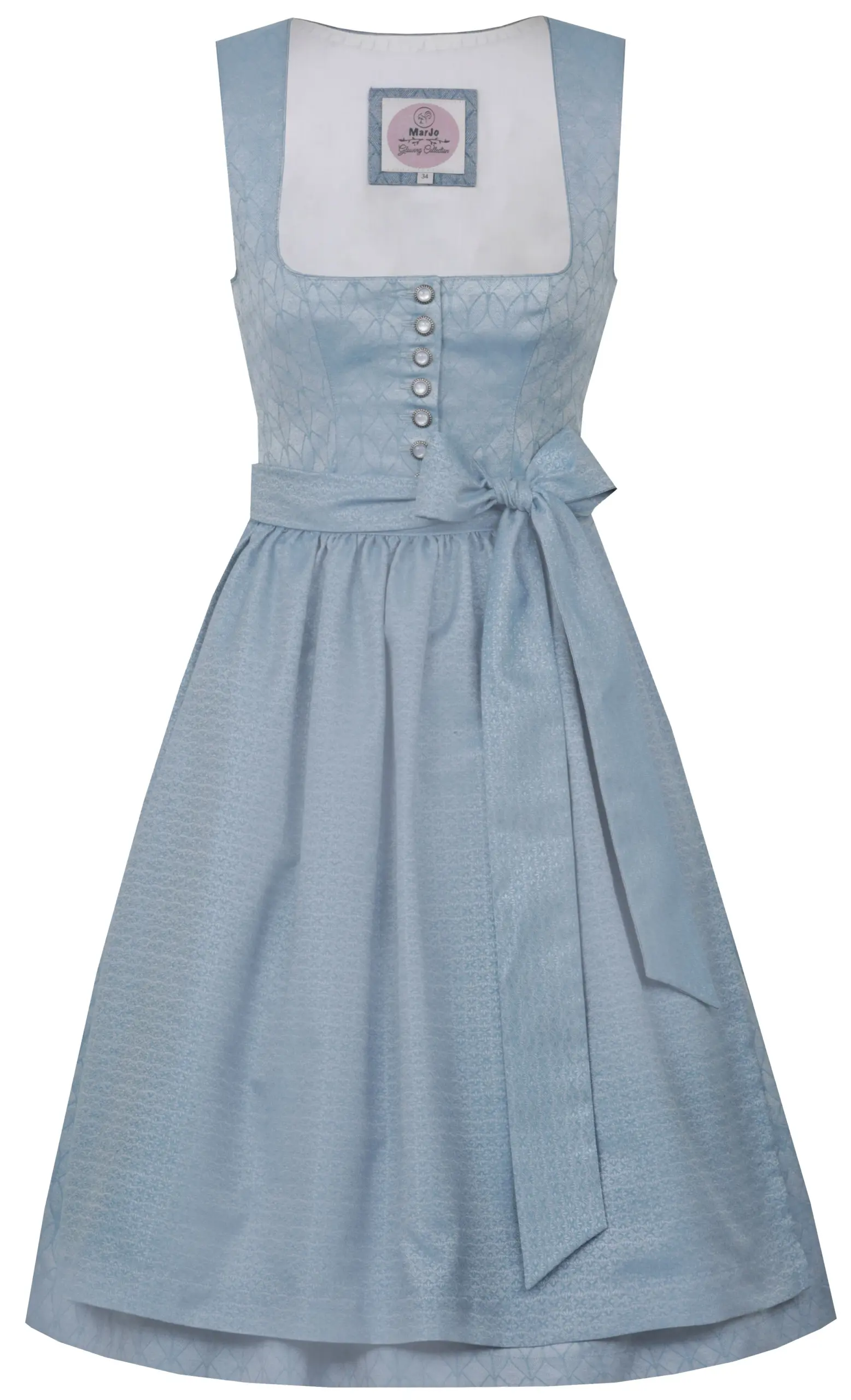 Dirndl LANGDORF (65 cm) ~ 38 ~ blau