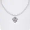 Perlencollier mit Ornamentanhänger ~ cremegrau