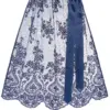 Dirndlschürze aus Blumenspitze (65 cm) ~ M ~ dunkelblau