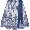 Dirndlschürze aus Blumenspitze (65 cm) ~ M ~ dunkelblau