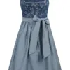 Dirndl GACHENBACH (65 cm) ~ 36 ~ blaugrau