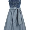Dirndl GACHENBACH (65 cm) ~ 36 ~ blaugrau