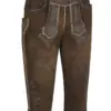 Lederhose kniebund mit H-Träger antik-nuss gespeckt Rotwand 110719 ~ 46