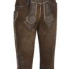 Lederhose kniebund mit H-Träger antik-nuss gespeckt Rotwand 110719 ~ 46