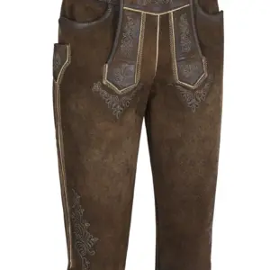 Lederhose kniebund mit H-Träger antik-nuss gespeckt Rotwand 110719 ~ 46
