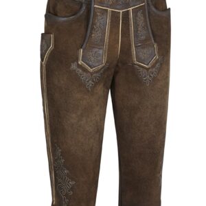 Lederhose kniebund mit H-Träger antik-nuss gespeckt Rotwand 110719 ~ 46