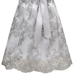 Dirndlschürze NADINA (65 cm) ~ S ~ silber