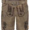 Kinder Lederhose FELIX ~ 116 ~ graubraun antik