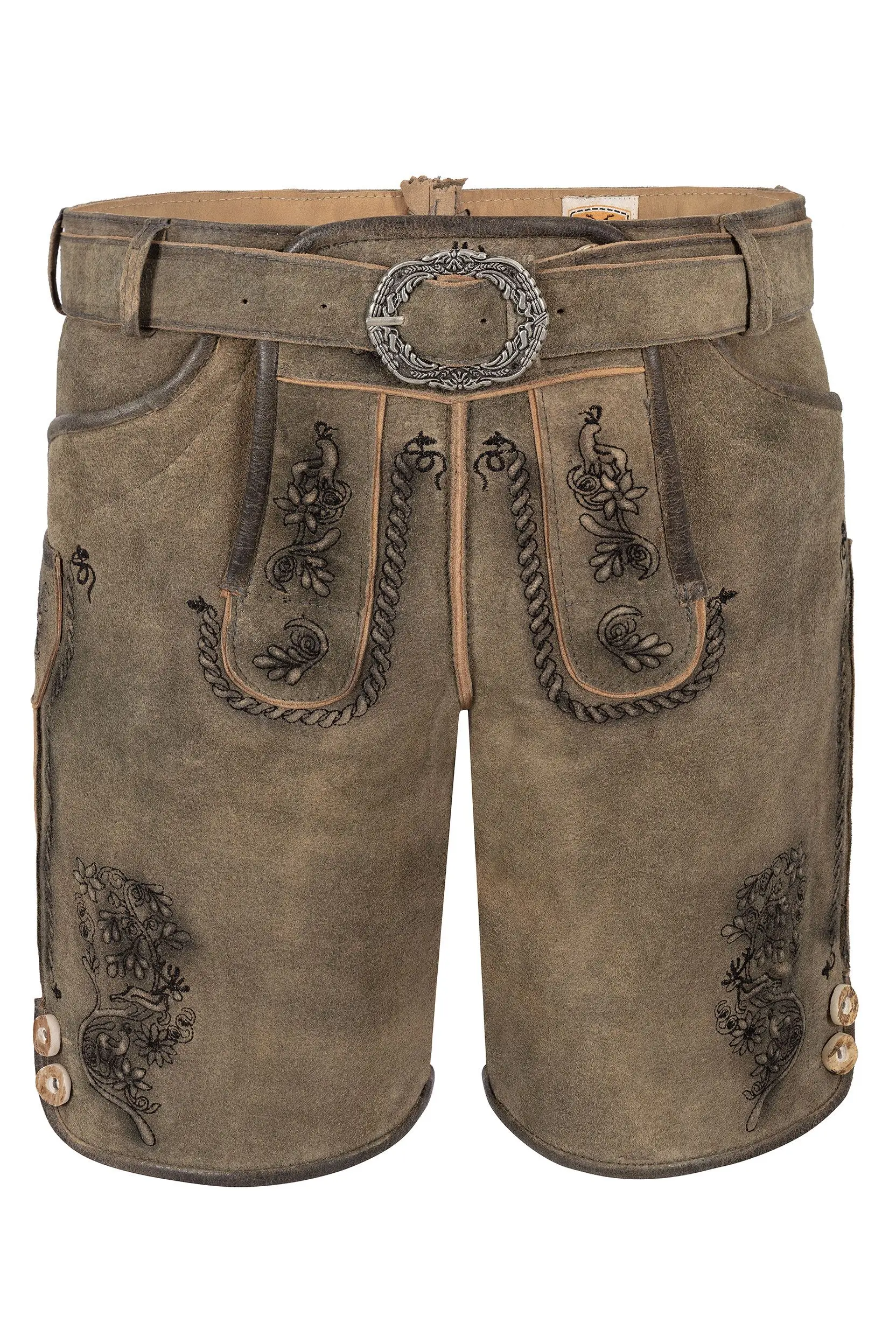 Kinder Lederhose FELIX ~ 116 ~ graubraun antik