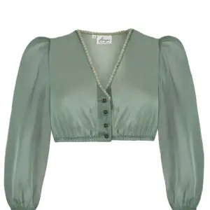 Dirndlbluse aus Chiffon ~ 32 ~ oliv