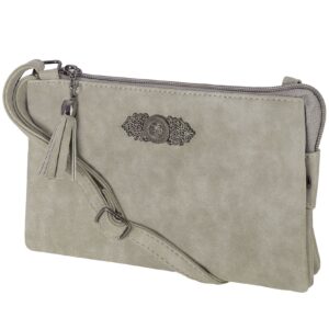 Dirndltasche mit Ornament ~ hellgrau