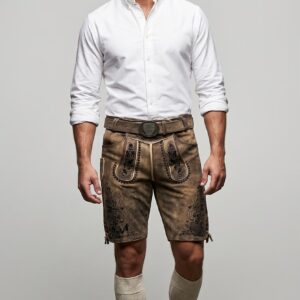 Lederhose kurz eiche gespeckt Boandlkaspar 015505 ~ 50
