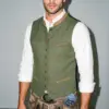 Trachtenweste FRANZ (slim fit) ~ 50 ~ oliv
