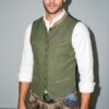 Trachtenweste FRANZ (slim fit) ~ 50 ~ oliv