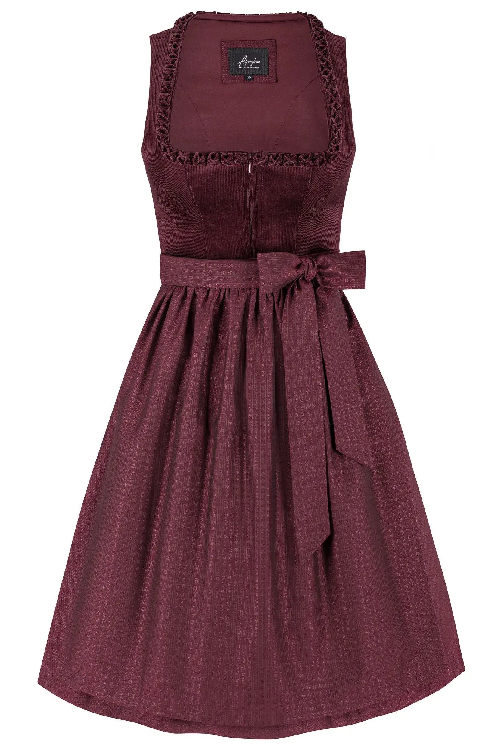 Dirndl LUISE (70 cm) ~ 30 ~ dunkelrot