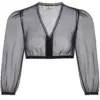 Dirndlbluse aus Chiffon ~ 34 ~ schwarz