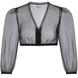 Dirndlbluse aus Chiffon ~ 40 ~ schwarz